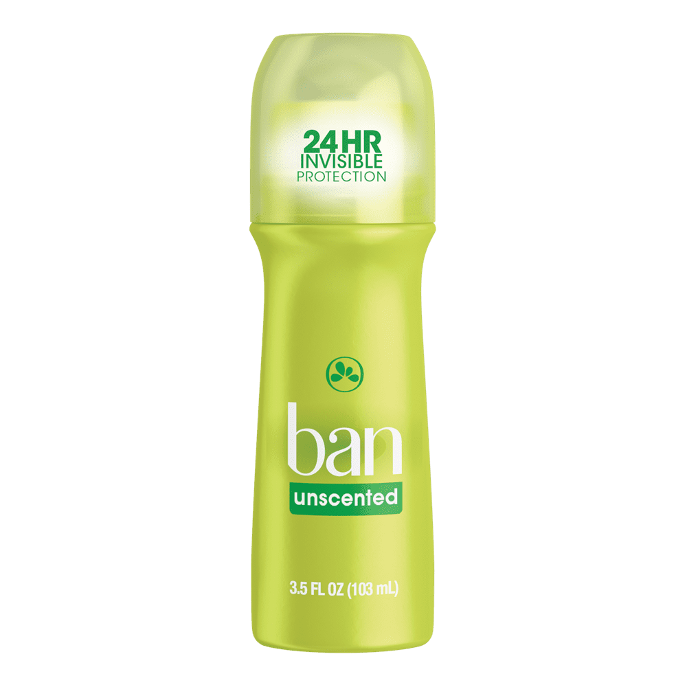 Ban Unscented RollOn Deodorant 3.5 oz