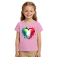 thumbnail image 1 of GPOECD T-Shirts pour Tout-Petits Enfants Mode Décontractée Manches Courtes avec Imprimé Italie Col Rond Haut pour Garçons Filles Hauts Décontractés 1-13 Ans 02_Pink,3-4 Ans, 1 of 6