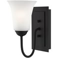 thumbnail image 6 of 5.5 inch 1 Light Black Wall Sconce with White Glass Shade, 6 of 6