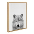 thumbnail image 2 of Kate and Laurel Sylvie Deer, Wolf, Bear European and Cervus Elaphus The Red Deer Black and White Framed Canvas Wall Art Set by Simon Te of Tai Prints, 4 Piece Set Natural, Animal Portrait Art, 2 of 6