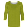 thumbnail image 5 of Ruimatai Women's Casual Loose T-Shirt 3/4 Sleeve Round Neck Blouse Soft Comfortable Solid Color Top for Home Daily Wear Fashion, 5 of 5
