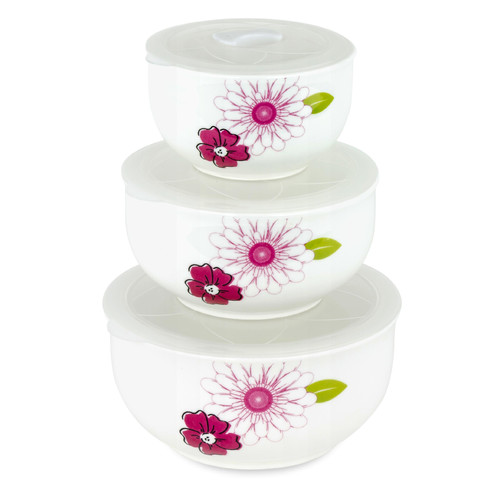 Imperial Home Ceramic 3 Container Food Storage Set