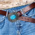 thumbnail image 4 of Turquoise Belt Buckle Vintage Alloy Belt Buckle Stone Belt Buckles Western Cowgirl Belt Buckle, 4 of 7