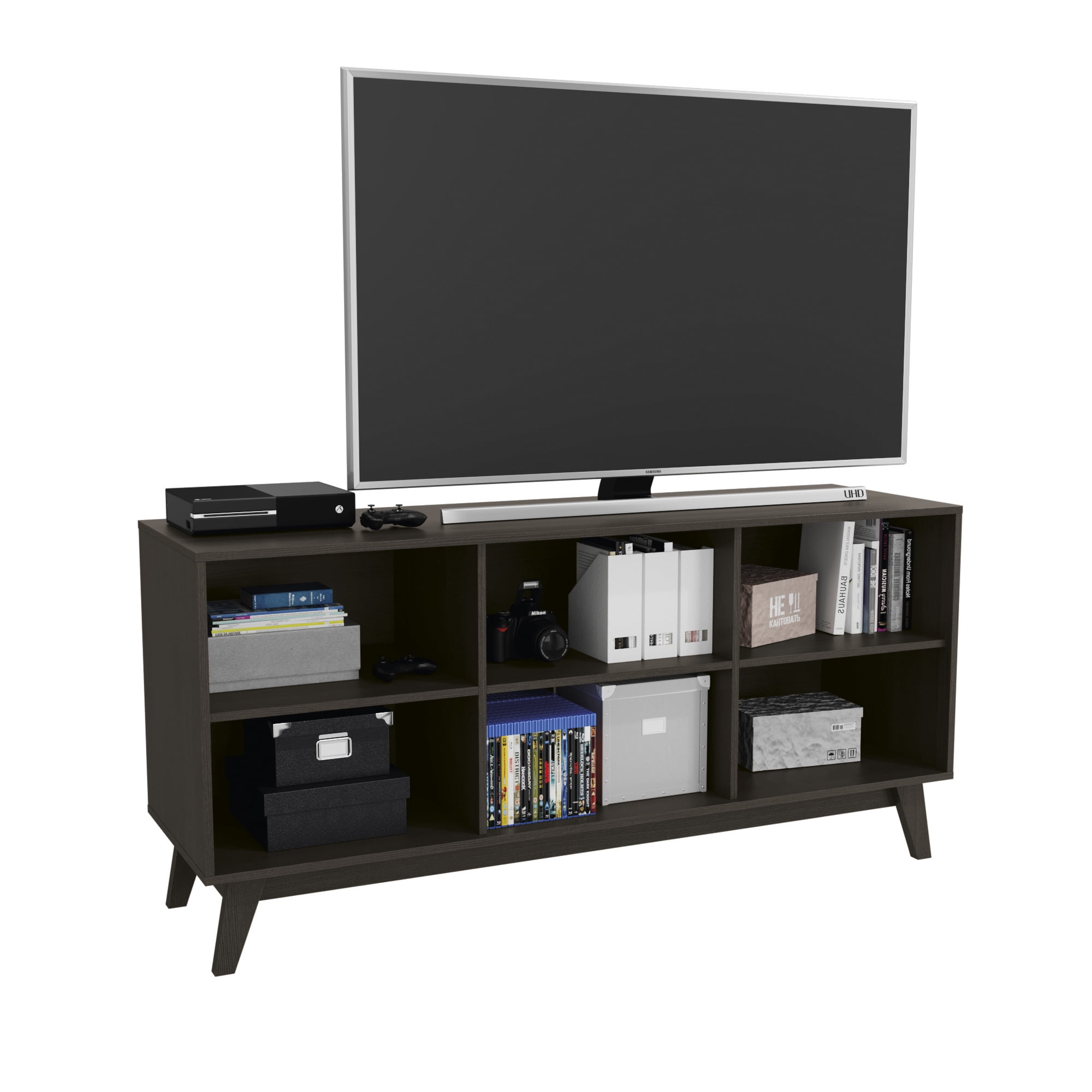 Kappesberg Venice Metro Brown/Black 59"W Sideboard with 3 Doors and Shelves