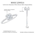 thumbnail image 5 of Rosec Jewels Vintage Style Lab Grown Diamond Asscher Cut Engagement with Halo - 0.7 Ct - EF-VS Quality - with Jewelry Box, 10K White Gold, US 10.50, 5 of 8