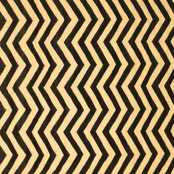 Ahgly Company Indoor Square Abstract Brown Contemporary Area Rugs, 3' Square