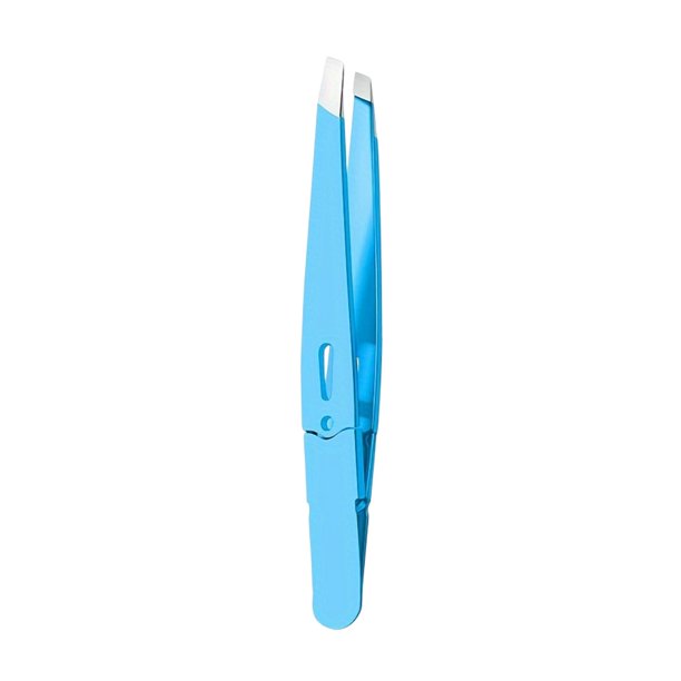 Pinzas de acero inoxidable para cejas y vello facial Herramienta de belleza de alta precisión con punta inclinada para una depilación suave
