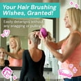thumbnail image 5 of Knot Genie Detangling Hair Brush for Kids (Petal Pink) | Original Full Size | Perfect for Curly Hair, Gently Separate Tangles, Leaves Hair Smooth & Shiny | The Pain Free Knot Detangler, 5 of 8