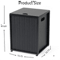 thumbnail image 4 of WARMMUSE Propane Tank Cover Table,  Adjustable Feet Multi-Use Gas Tank Holder Storage Side Table for 20LB Tank, Woven Rattan Texture, Black, 4 of 14