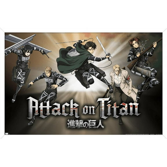 Attack On Titan: Season 4 - Collage Wall Poster, 14.725" x 22.375", Framed