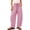 Pink, variant on hoksml Women's Gingham Wide Leg Pants Drawstring Elastic Waist Plaid Lounge Trousers with Pockets for Lounge Daily Casual Wear