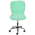 thumbnail image 2 of Urban Shop Faux Fur Rolling Task Chair, Mint, 2 of 5