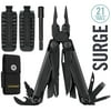 Leatherman Surge Multi Tool, Black + 4 Pocket Nylon Sheath, 42 Bit Kit, Extender