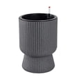 thumbnail image 2 of YANDE-14.4in Tall Planters â Self Watering Pots with Drainage & Water Level Indicator, Outdoor Planters for Porch, Indoor Planters forLiving Room, Home Office, Patio (Dark Gray), 2 of 4