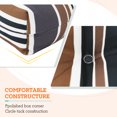 thumbnail image 6 of EAGLE PEAK Tufted Outdoor/Indoor High Back Patio Chair Cushion, Set of 2, 46 x 22 in,Brown Stripe, 6 of 9