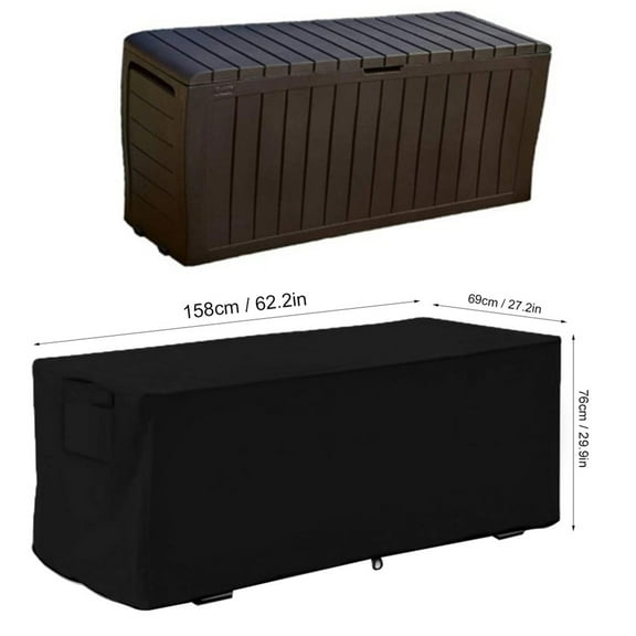 Qiilu Waterproof Sturdy Covers Outdoor Deck Box Protective Cover Storage Benches Cover,Storage Benches Cover