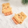 thumbnail image 4 of Guantes convertibles con patrón de pajarito para niños, manoplas sin dedos tejidas cálidas de invierno para niños y niñas de 2 a 6 años, 4 of 5