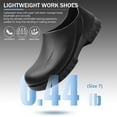 thumbnail image 3 of Chef Shoes Men, Non Slip Oil Water Resistant Safety Comfortable Work Shoes for Men Women Nursing Kitchen Garden Restaurant Food Service Black Clogs, 3 of 7
