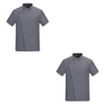 thumbnail image 4 of Naiovety Chef Clothing Abrigo de manga corta con bolsillos delanteros Trajes para restaurante Grill Gris SG 2Conjunto, 4 of 6