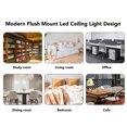 thumbnail image 4 of Modern LED Ceiling Light, 3 Colors 3000K-6500K Dimmable Flush Mount Ceiling Light Fixture with Remote Control, Square LED Chandelier for Living Room, Bedroom, Kitchen, Dining Room, 4 of 7