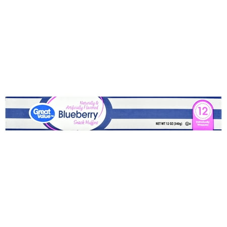 Great Value Blueberry Snack Muffins, 12 oz, 12 Count