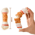 thumbnail image 3 of ASMPET 6.5" Rawhide Dog Bone, Long Lasting Chicken Wrapped Dog Treats (4/Pack), Beefhide Bone for Large Dogs, 11oz, 3 of 11