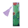 thumbnail image 2 of Yuarrent Marcapáginas con pintura de diamantes 5D DIY, decoración de borlas de cuero, marca de libro para el Día de San Valentín, graduación, Artesanía Suculento Yuarrent HA003279-01, 2 of 6