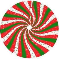 Christmas Tree Skirt 35.43inch Red Circle Xmas Tree Mat Base Cover Christmas Tree Decoration Bottom Tree Skirt Christmas Tree Ornaments for Xmas Festive Holiday Party Decoration