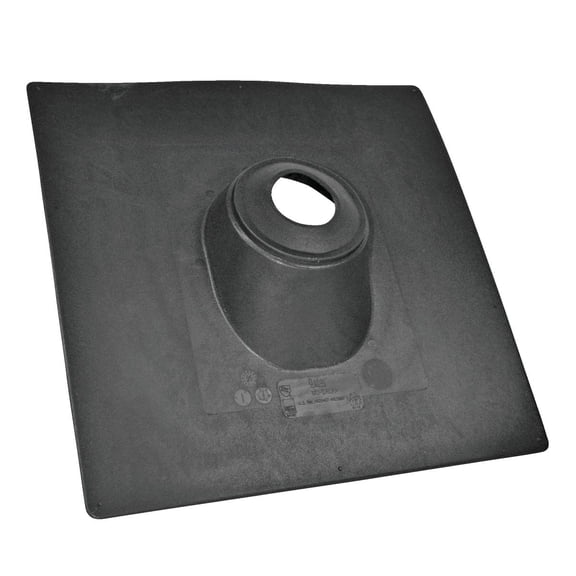 Oatey No-Calk Roof Pipe Flashing - Thermoplastic, 3 In. - Black — Residential Use, Standard Application