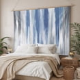 thumbnail image 3 of Blue Gray Tapestry for Bedroom Wall Hanging Tapestry, Modern Simple Abstract White Ombre Texture Ceiling Backdrop Tapestries Poster Blanket Wall Decor for Teens Room Living Room Dorm 39" x 59", 3 of 8