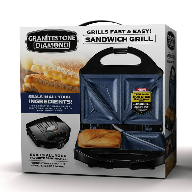 Granitestone Sandwich Maker, Toaster & Electric Panini Grill with Ultra  Nonstick Mineral Surface & Reviews