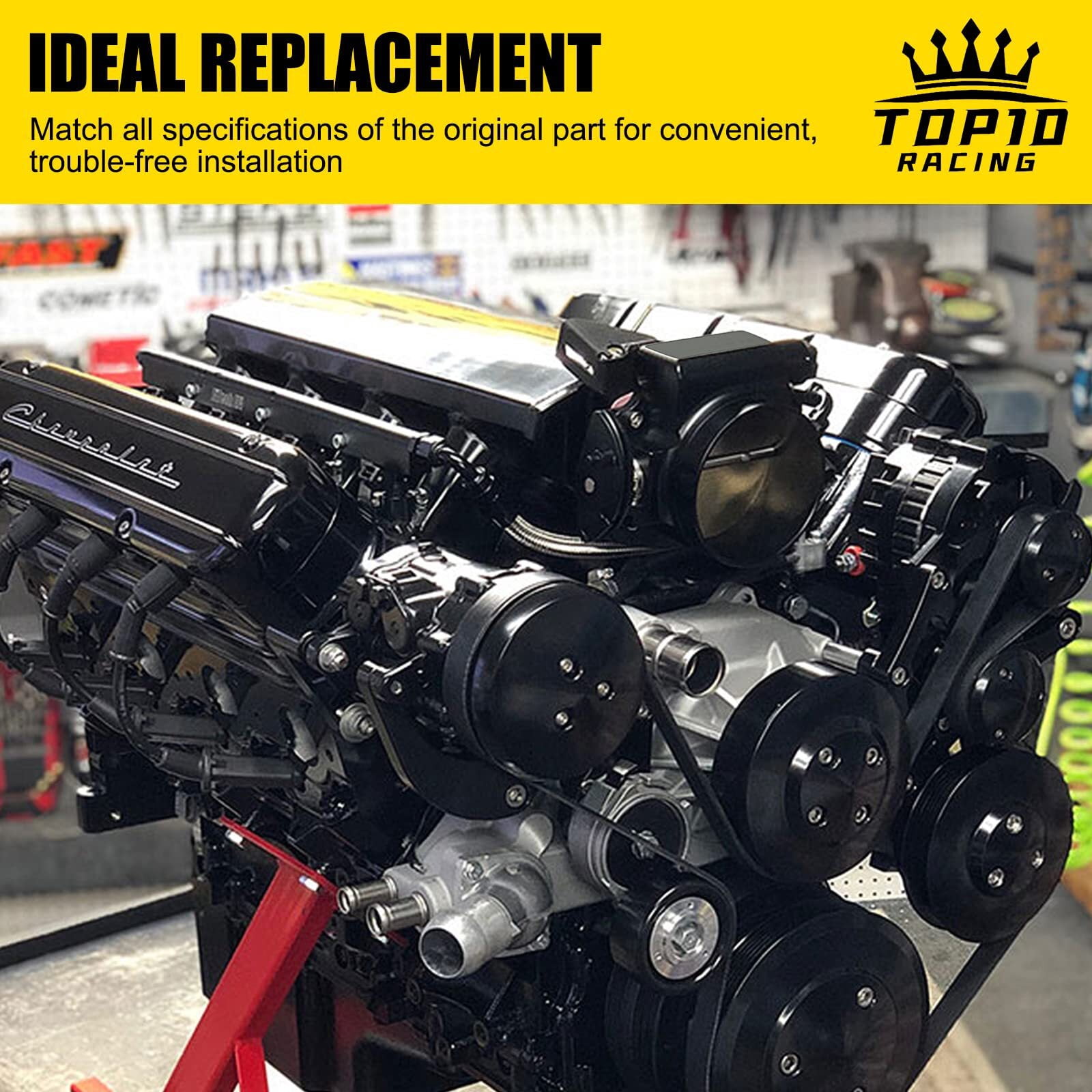 102mm Intake Manifold with Fuel Rails Throttle Body for Chevrolet Chevy GMC Pontiac LS LS1 LS2 LS6 (Black)