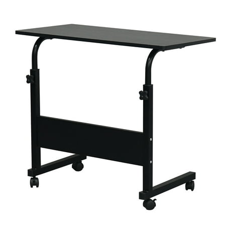 UBesGoo Laptop Table Adjustable Height Standing Computer Desk Portable Stand Up Work Station Cart Tray Side Table for Sofa and Bed,Black