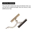 thumbnail image 4 of Unique Bargains 10Set Ribbon Crimp Clamp Ends Lobster Claw Clasps & Chain 35mm Bronze Tone for DIY, 4 of 7
