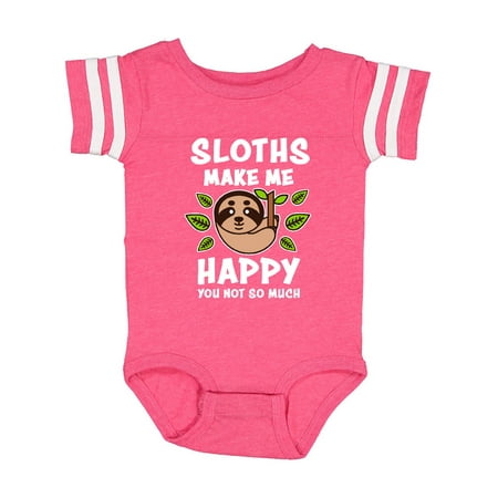 

Inktastic Sloths Make Me Happy You Not So Much Gift Baby Boy or Baby Girl Bodysuit