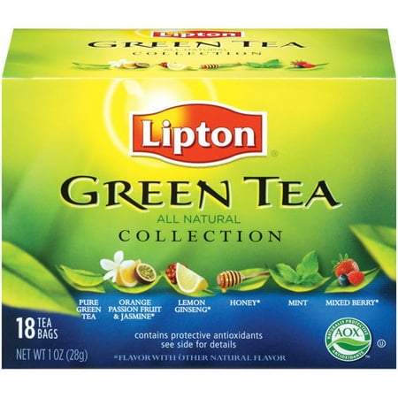 Lipton Green Tea Collection 6 Varieties Tea Bags, 18ct