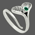thumbnail image 2 of Mermaid Tail Charm - Green Onyx 925 Sterling Silver Ring s.8.5 Jewelry R-1070 AGR1001_C_8.5, 2 of 6