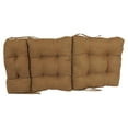 thumbnail image 2 of 22-inch by 45-inch Solid Microsuede Tufted Chair Cushion Brown-Color, 2 of 2