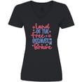 thumbnail image 3 of Inktastic Memorial Day Land of the Free Because of the Brave Women's V-Neck T-Shirt, 3 of 5