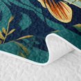 thumbnail image 5 of Feelyou Cartoon Rustic Bass Fish Twin Quilt Set for Men Boys, Rustic Fishing Lake Animal Twin Coverlet Set, Green, 2pcs, 5 of 7