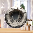 thumbnail image 4 of Birdeem Round Acrylic Christmas Decorations Reindeer Hanging Sign Festive Wall Decorations, 4 of 5