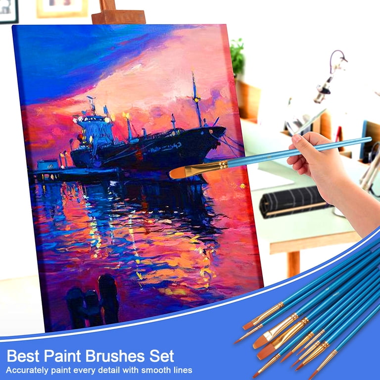 TSV 50-Piece Acrylic Paint Brush Set, Assorted Sizes photo 3