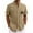 Khaki, variant on Yiaimeir Men's Casual Short Sleeve Button-Down Shirt Breathable Cotton Fabric Stylish Palm Tree Print,Size M-3XL