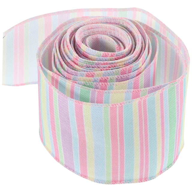 Shisuyan 1 Roll Pastel Ribbon Present Ribbon Gift Package Ribbon Bowknot Making Ribbon Rainbow Ribbon