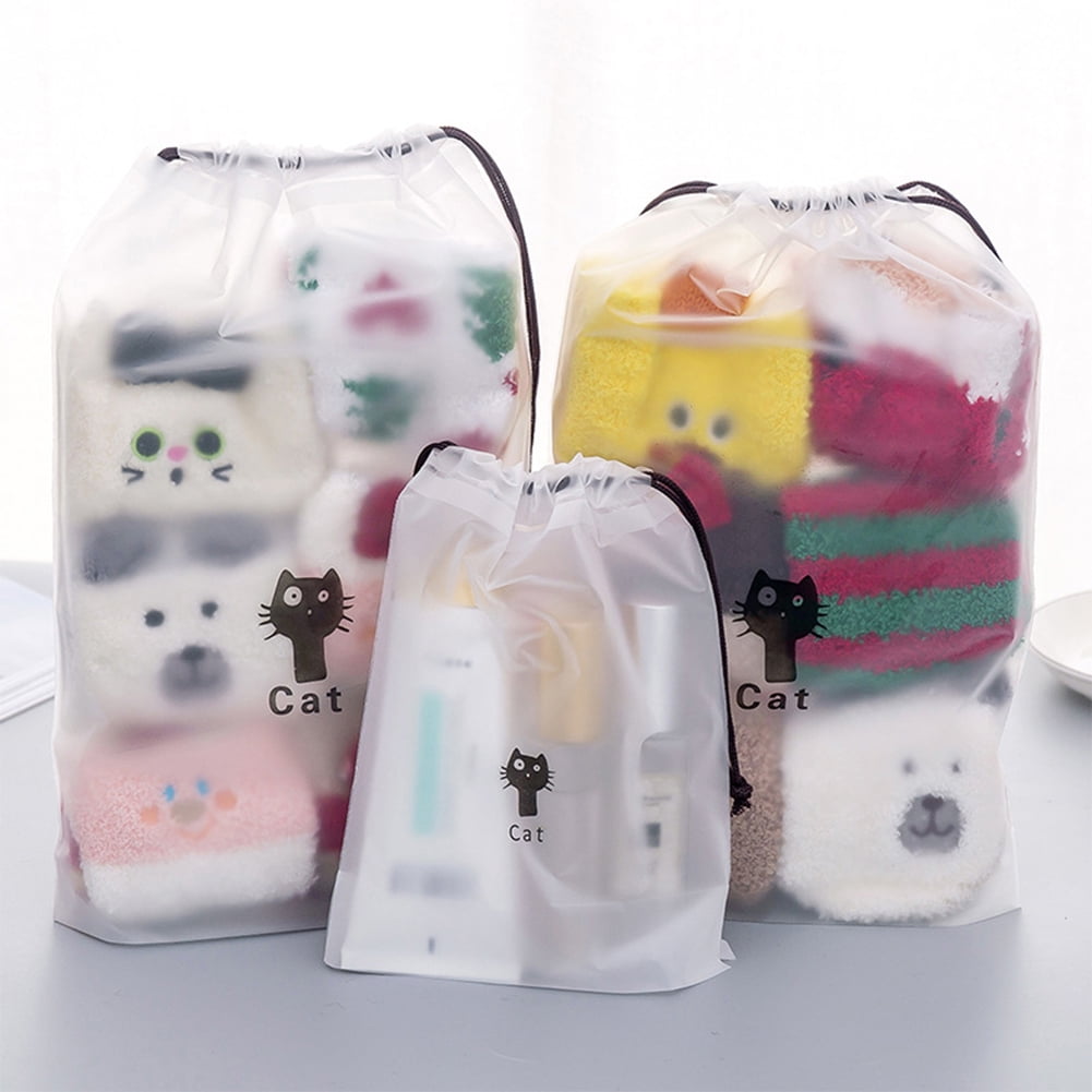 Printing Draw String Cotton Stuff Bags Storage Pouch Drawstring Laundry Unerwear