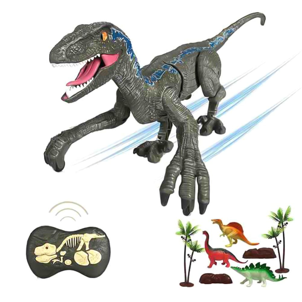 Remote Control Dinosaur Toys, Walking Robot Dinosaur w/ LED Light Up &  Roaring 2.4Ghz Simulation Velociraptor RC Dinosaur Toys for Kids 4 5 6 7  8-12 