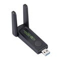 thumbnail image 1 of Tarjeta de red inalámbrica WiFi USB 3.0 de 1300 Mbps, adaptador de doble banda de 2,4 GHz y 5 GHz con antena para mini dongle de PC portátil., 1 of 5