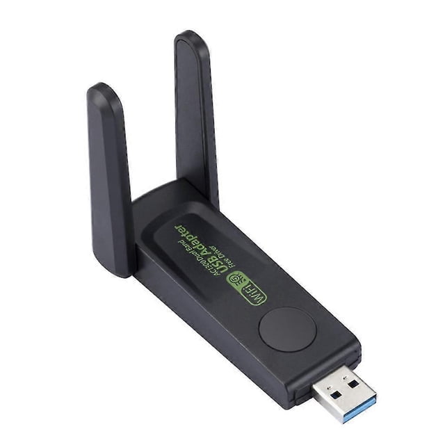 Tarjeta de red inalámbrica WiFi USB 3.0 de 1300 Mbps, adaptador de doble banda de 2,4 GHz y 5 GHz con antena para mini dongle de PC portátil.