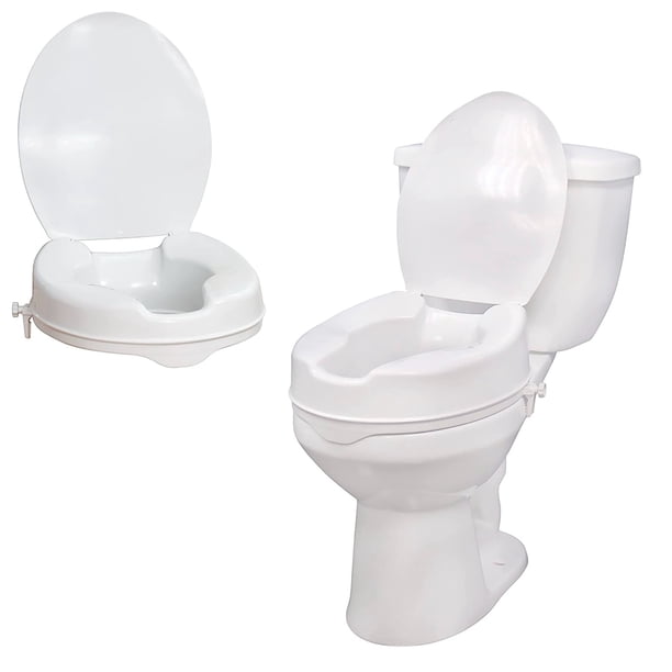 Aumento Asiento para Baño con Tapa (Elevación 10 CM) | Incremento WC Silla para Baño Adulto Mayor (10)