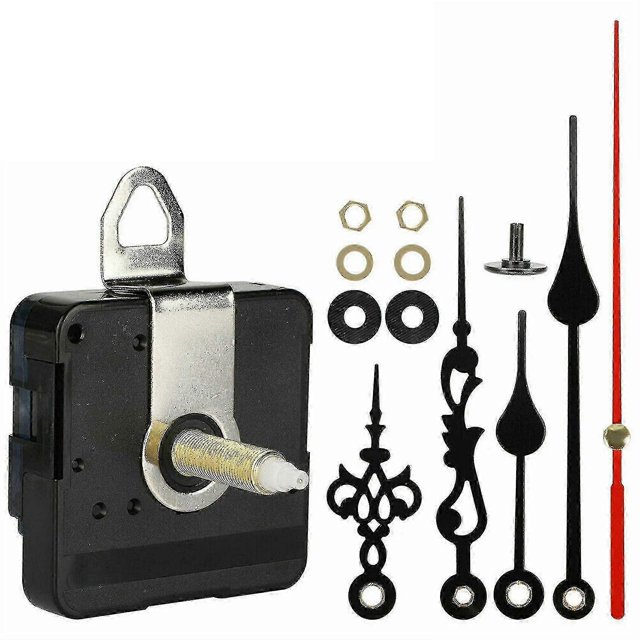 Mecanismo de movimiento de reloj de cuarzo de bricolaje con eje largo de 31 mm, herramientas de reparación de reloj de cuarzo de pared con manecillas, piezas de repuesto